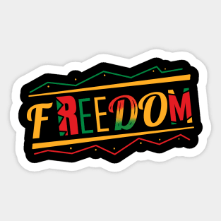 African Colors Freedom Logo For Freedom Day Juneteenth Sticker